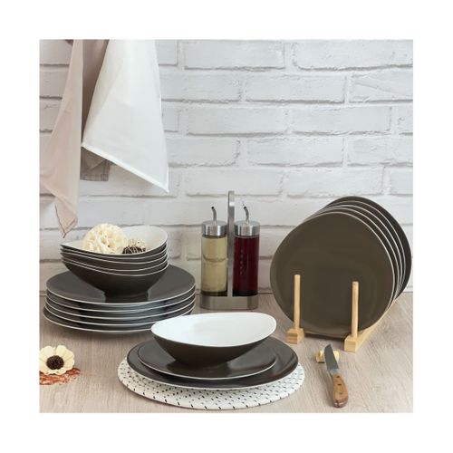 Sven Gris - 6 Assiettes Creuses