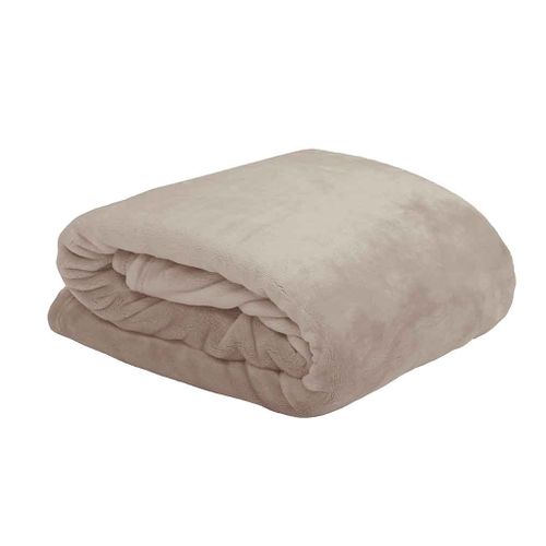 Plaid Douceur En Polyester - 230 X 250 Cm - Lin