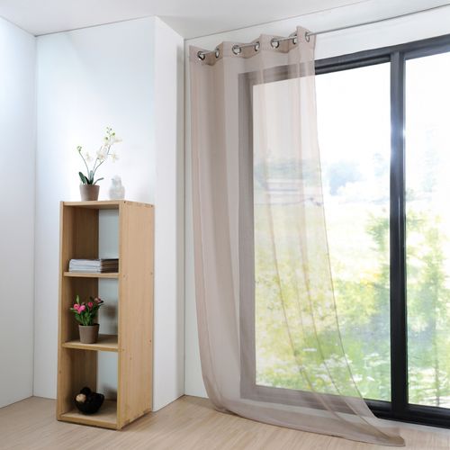 Voilage Uni Et Léger - 135x260 Cm - Beige