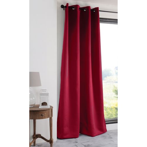 Rideau Occultant Uni 210gr/m2 - 140x280 Cm - Rouge