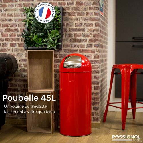 Poubelle De Cuisine à Trappe 45l Fabriqué En France - Vintage Rossignol