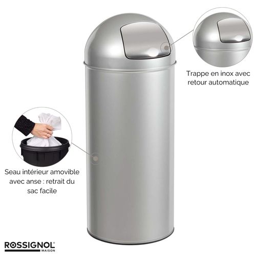 Poubelle De Cuisine à Trappe 45l Fabriqué En France - Vintage Rossignol