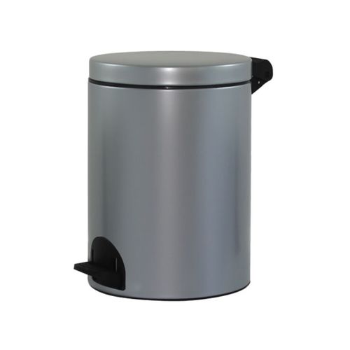 Poubelle à Pedale 14l Gris Métal - 90263