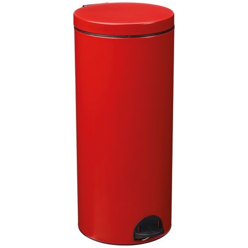 Poubelle à Pédale 30l Rouge Mat Lisse - 90327