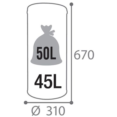 Poubelle De Cuisine Touch 45l Fabriqué En France - Handtouch Rossignol