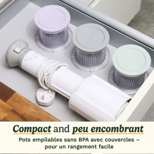 Sorbetière électrique Freezewand 250W, 3 pots 240ml, 5 fonctions
