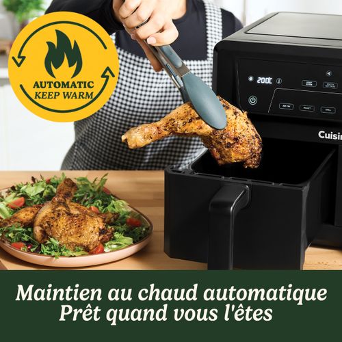 Friteuse Sans Huile  - Airfryer Afd10oble - Capacité 10,4l - Double Cuves - Noir - 2400w