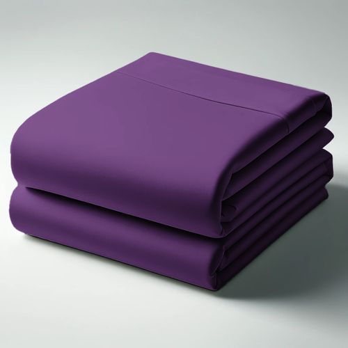 Drap Plat Percale Coton Tertio® Violet - 180 X 290 cm
