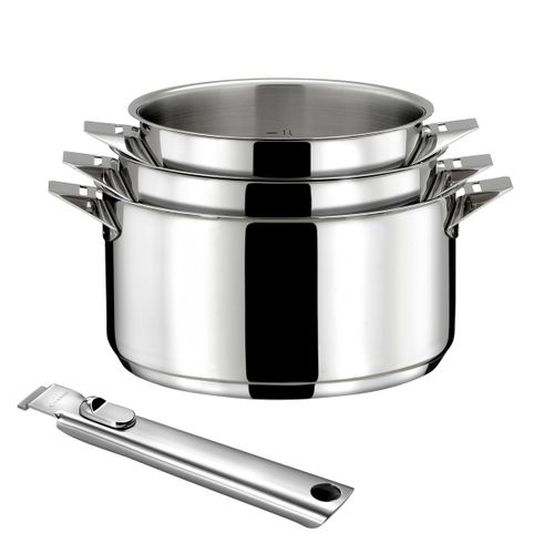 Eclipse - Série De 3 Casseroles 16/18/20 Cm Inox Avec Poignée