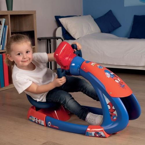 Spidey - V8 Driver - Simulateur De Conduite Pour Enfant - Siege Ajustable - Sons Et Lumieres