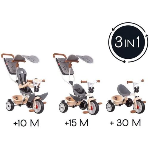 Tricycle Baby Balade Plus Rose - Smoby à Prix Tricycle Baby Balade Plus Rose - Smoby à Prix