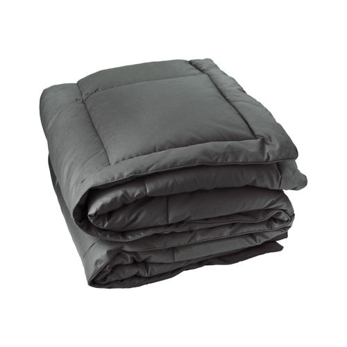 Dessus De Lit Matelassé Peau De Pêche  - 220x240 Cm - Gris Anthracite