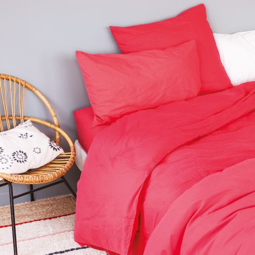 Taie D'oreiller Alabama Groseille 60 X 60 Cm Rose Foncé