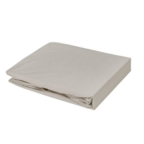 Drap Housse Élastiqué En 100% Coton Peigné - 140x195 Cm - Gris Galet