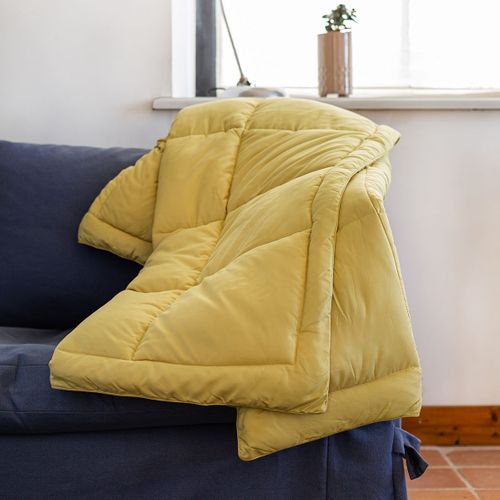 Edredon Lazy Microfibre Mangue 140 X 160 Cm Jaune
