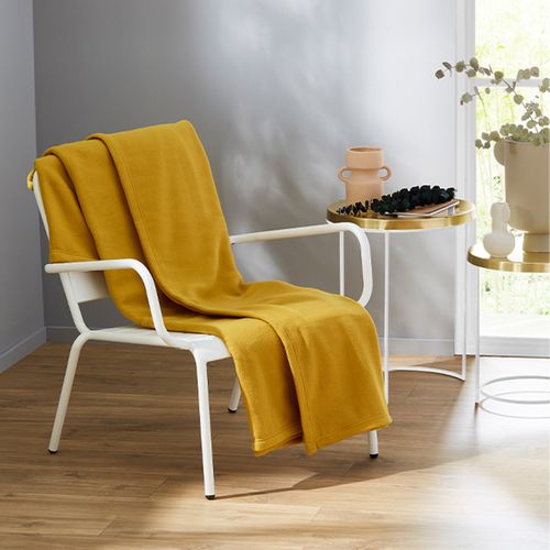 Couverture Teddy Miel 180 X 220 Cm Jaune