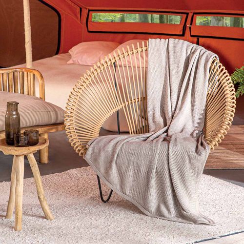 Plaid Louxor Muscade 130 X 170 Cm Beige