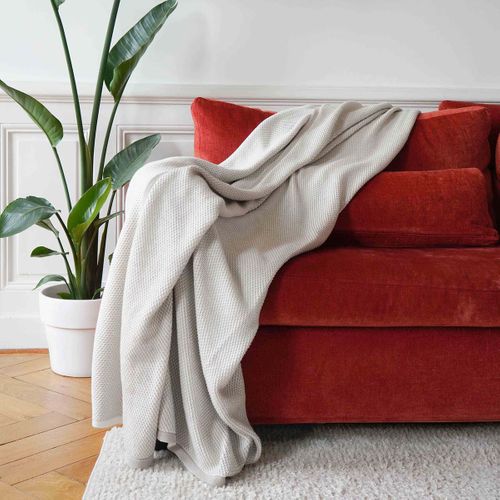 Plaid Louxor Muscade 130 X 170 Cm Beige