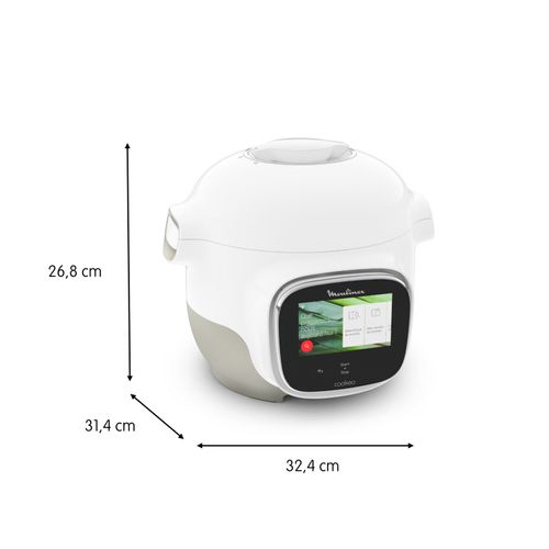 Multicuiseur Intelligent Cookeo Touch Mini 3l 900w Blanc/argent - Ce922110