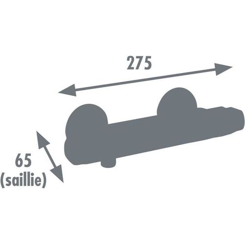 Mitigeur Thermostatique De Douche - Garance 3 - Corps Froid - Adapté à Toute Production D'eau Chaude