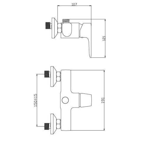 Robinet Mitigeur Mécanique Douche Dunedin