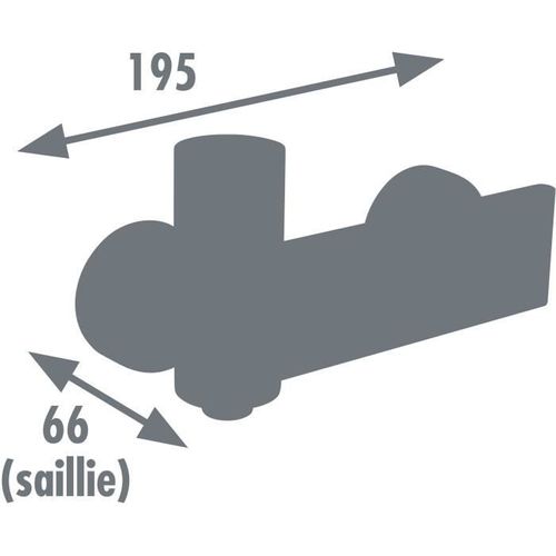 Mitigeur Douche - Black Steel - Noir / Chromé