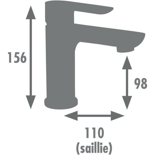 Mitigeur Lavabo Milk - Graphite Mat