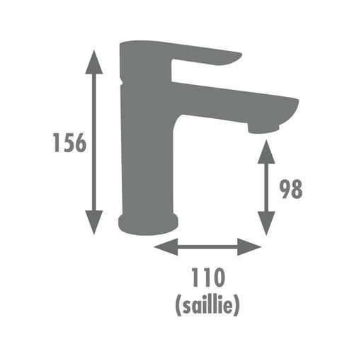 Mitigeur Lavabo Milk - Graphite Mat