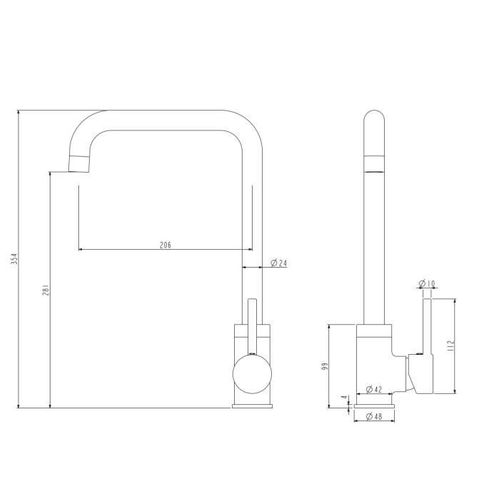 Edouard Rousseau - Mitigeur Evier Kiloo - Rose Gold (pvd)