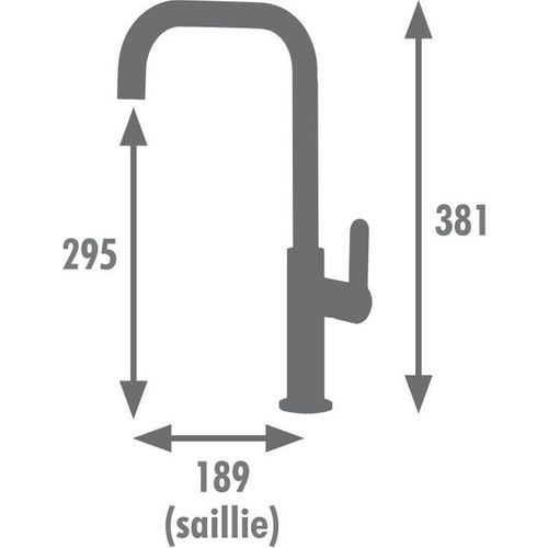 Mitigeur Évier - Laobane - Embase Ø 50 Mm - Tube Mobile - Noir / Rose Gold