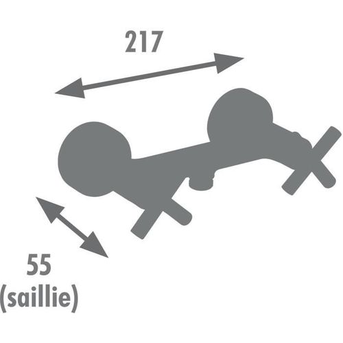 Mélangeur Douche Nanka - Noir