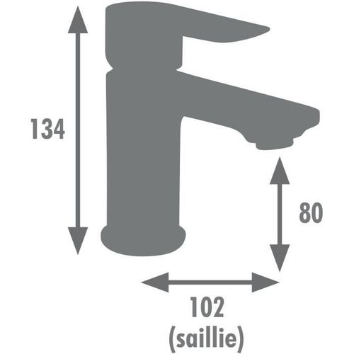 Mitigeur Lavabo Nayak - Graphite Mat