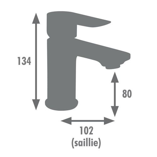 Mitigeur Lavabo Nayak - Graphite Mat