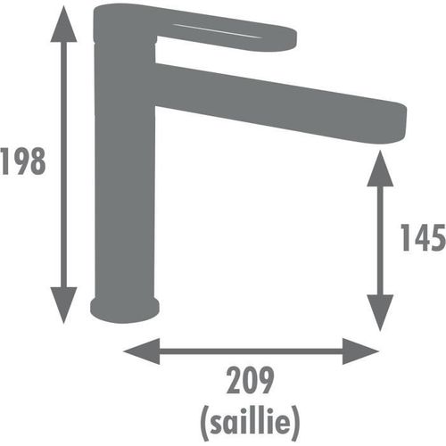 Mitigeur Lavabo - Onegai - Noir / Chromé
