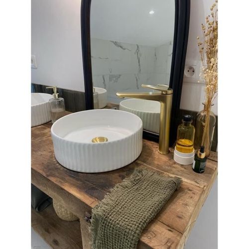 Mitigeur Lavabo Gloss Haut - Laiton Brossé