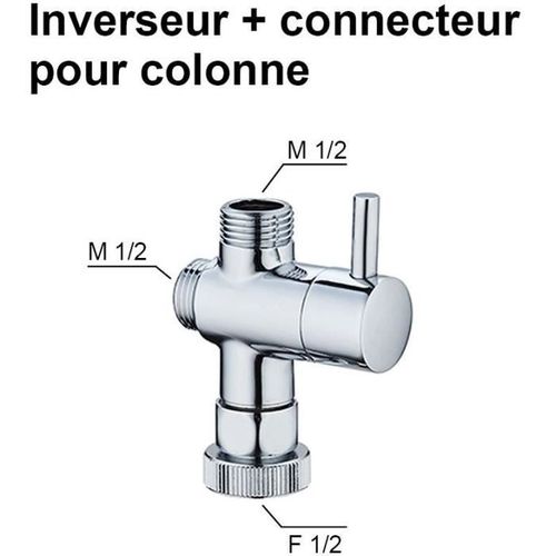 Inverseur Et Connecteur Pour Colonne De Douche - Standard - Chromé