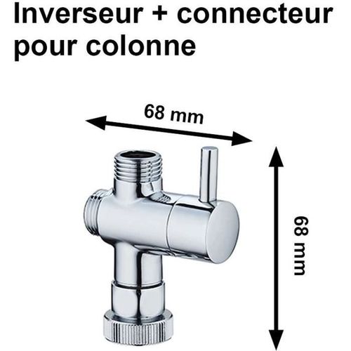 Inverseur Et Connecteur Pour Colonne De Douche - Standard - Chromé