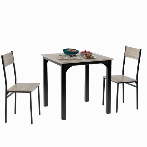 Table à Manger Avec 2 Chaises, Pour Balcon et Salon, Vintage