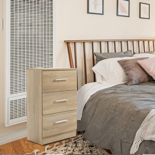 Chevet Avec 3 Tiroirs Simple En Bois Pour Salon