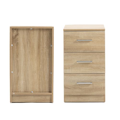 Chevet Avec 3 Tiroirs Simple En Bois Pour Salon