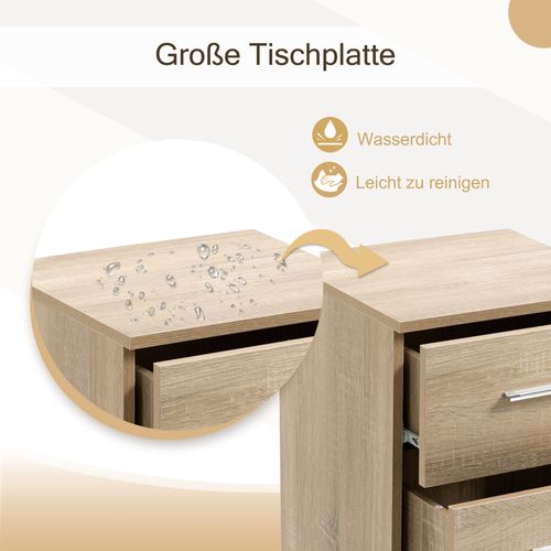 Chevet Avec 3 Tiroirs Simple En Bois Pour Salon