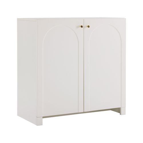 Buffet 2 Portes Pour Salle à Manger, Armoire Highboard 80x40x80, Blanc
