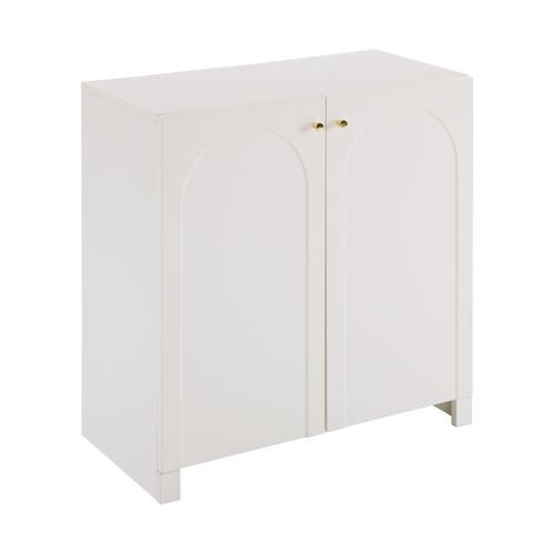 Buffet 2 Portes Pour Salle à Manger, Armoire Highboard 80x40x80, Blanc