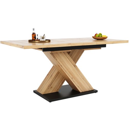 Table à Manger Avec Rallonge 158.5x80, Pour La Cuisine Et Le Salon, Bois