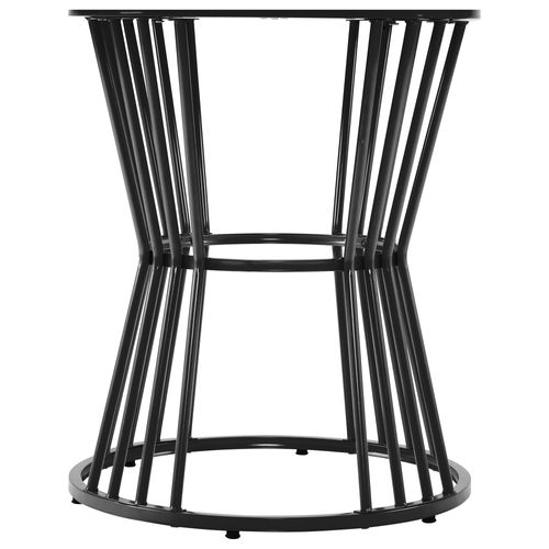 Table De Salle à Manger Moderne En Marbre Avec Pieds En Métal, Noir