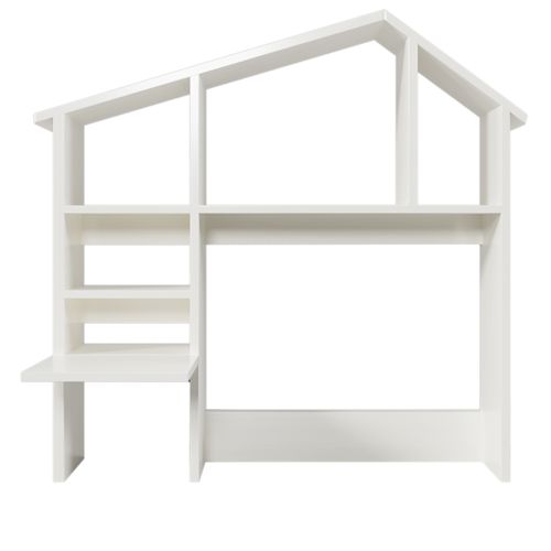 Etagère De Tête De Lit En Bois Avec Dispositif Anti-basculement, Blanc