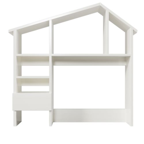 Etagère De Tête De Lit En Bois Avec Dispositif Anti-basculement, Blanc