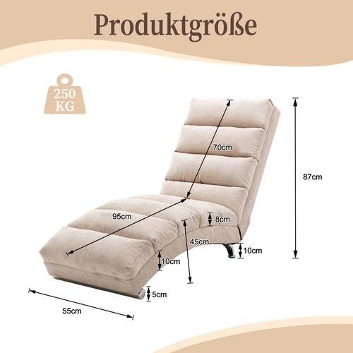 Méridienne De Massage En Lin Avec Télécommande, Massage Électrique Ergonomique Avec 5 Modes, Blanc