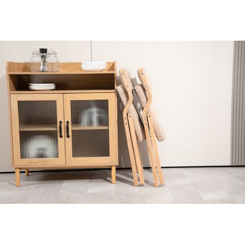 Lot De 2 Chaises Pliantes Avec Coussin En Velours Rembourrée Et Cadre En Bois, Kaki