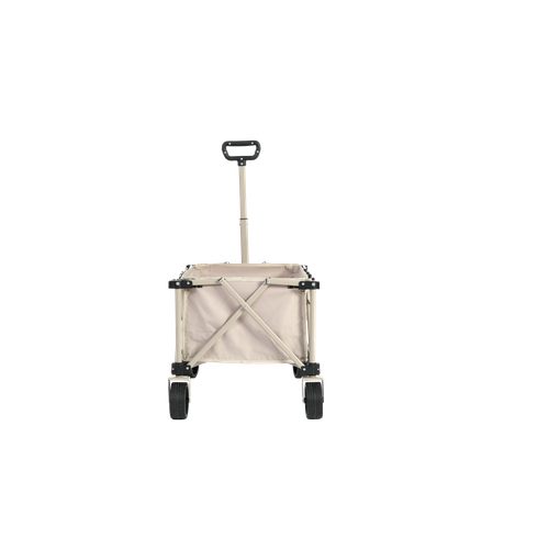 Chariot Pliant Avec Roues Tous Terrain Avec Tissu 600d Oxford, Capacité De 80 Litres, Beige